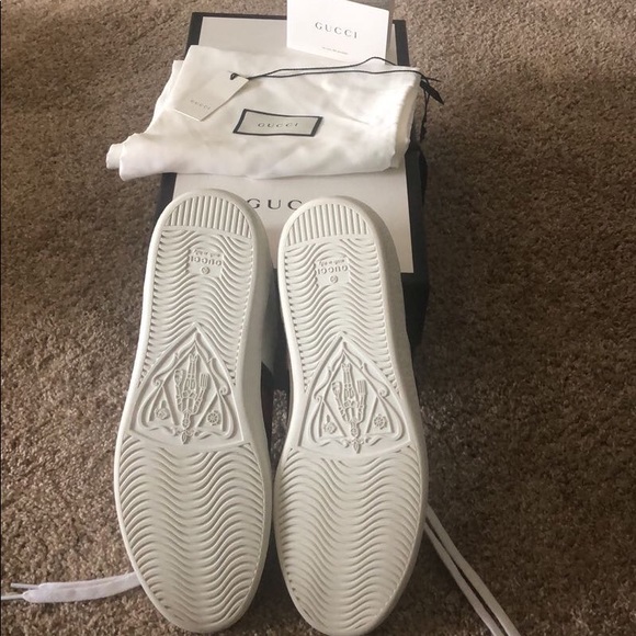 Gucci Ace Snake Embroidered Sneakers - Picture 2 of 10